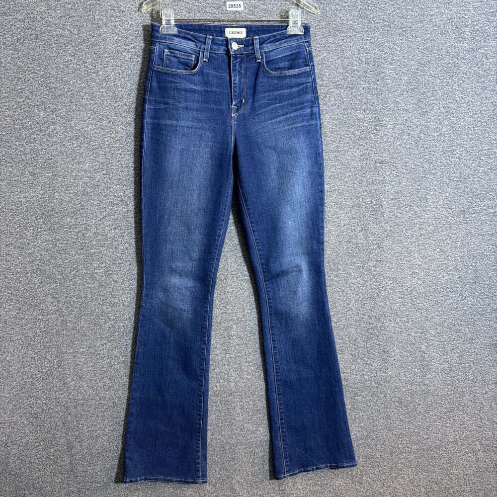 L'Agence Women's Size 27 Blue Stretch Denim Selma High Rise Baby Bootcut Jeans